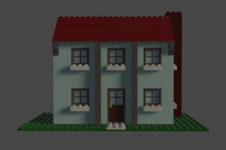 create custom 3d lego icons,iconic toys buildings,landmarks with pdf instuctions
