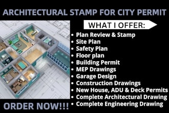 do framing foundation plan mep construction building permit city permit stamp