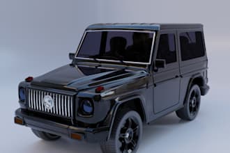 custom car, realistic exterior car,suv car front fender, bumper,car part 3ds max