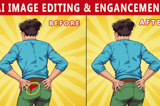 fix, edit, enhance, correct your ai images or art flawlessly or ai image editing