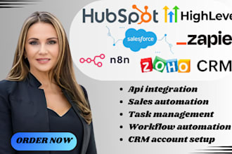 do zapier webhooks gohighlevel n8n api integration hubspot salesforce zoho crm