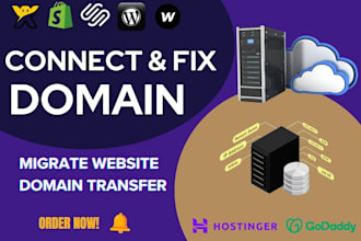 domain connection, fix mail and dns issues godaddy bluehost, hostinger namecheap