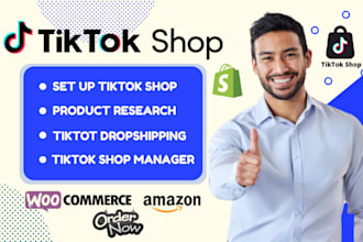 setup tiktok shop, do product research, tiktok dropshipping, tiktok shop manager