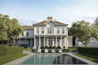 remodel house exterior, rhino interior render, lunch terrace,pool patio, 3ds max