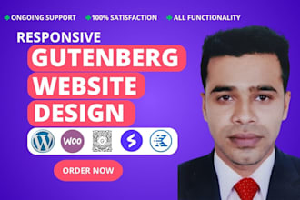 build wordpress website using gutenberg block editor, spectra or kadence