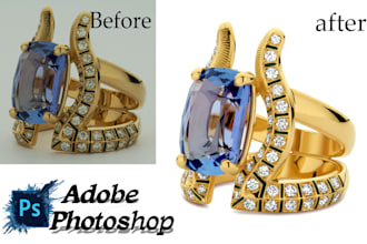 best quality jewelry retouch like real shiney