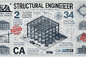 do california licensed, structural engineer, ca stamp, structural calculations