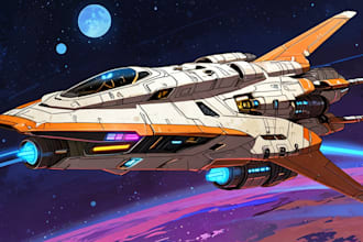 draw you sci fi and spaceship design