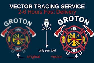 do cleanup, vector tracing, redraw logo, image to vector
