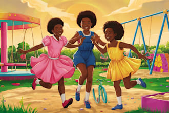 do african american children book illustration with covers