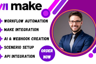 setup make com automation, make com workflow, make automation, make com