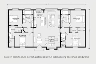do revit architecture permit, patent drawing, 3d modeling sketchup solidworks