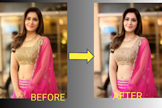 do photoshop retouching, fix blurry photos, upscale and enhance resolution