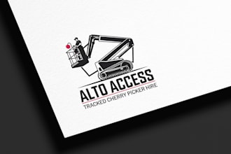 do professional, cherry picker hire business logo design