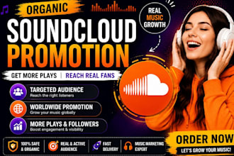 do professional soundcloud promotion for music track