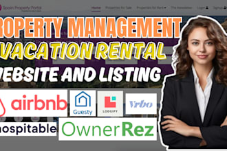 property management website, vacation rental website, airbnb property listing