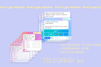 develop a proffesional telegram custom bots