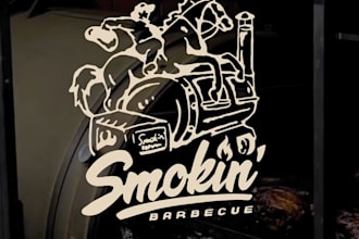 create premium finance bakery BBQ restaurant logo for you
