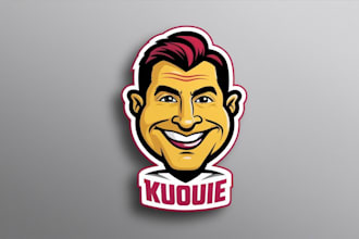 do unique caricature cartoon and mascot logo character