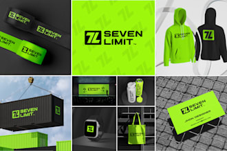 do minimalist logo design, brand identity and branding kit