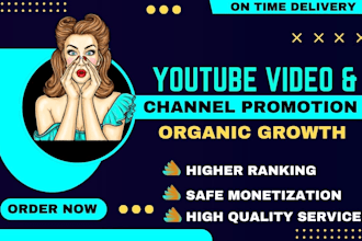 do organic youtube video promotion for your channel growth