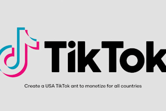 create a USA tiktok account to monitize for all countries