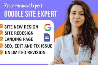 design business optimized google site website expert domain site landing page