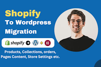transfer, move or migrate shopify to wordpress and duplicate website