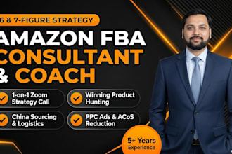be your expert amazon fba coach, consultant and launch mentor