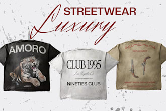 create a luxury streetwear clothing design for your brand, merch, graphic