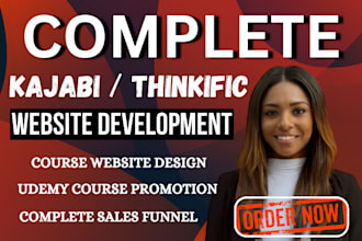 online course kajabi website thinkific course website landing page elearning