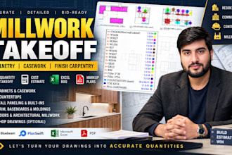 do millwork, cabinetry and finish carpentry takeoff