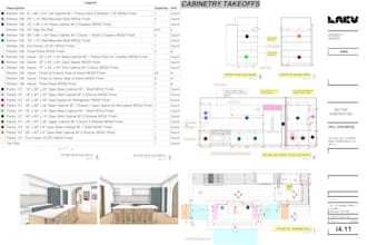 prepare millwork takeoff and finish carpentry cost estimates