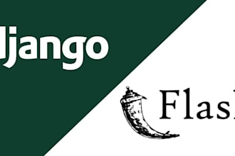 develop django or flask web apps with login and database