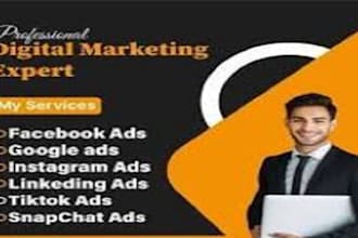 set up facebook instagram tiktok pinterest google ads marketing campaign