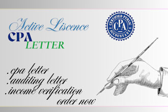 us CPA comfort letter, income verification letter, financial statement cpa audit
