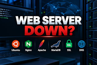 fix web server, ubuntu,  nginx, apache, mariadb, ssl, dns