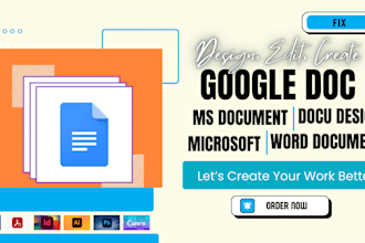 format, design, edit, create, type your microsoft, ms, google doc word document