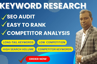 do keyword research, website audit and competitor analysis for your website