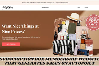 design subscription box shopify store subscription website membership website