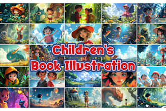 create a children book illustration using midjourney ai