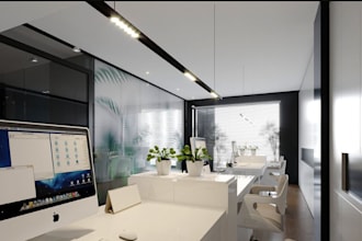 render 3d interior, interior design, restaurants and offices 3d, cafe in 3ds max