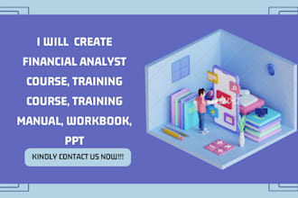 create financial analyst course, training course, training manual, workbook, PPT