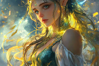 create fantasy character illustration, portrait, scene