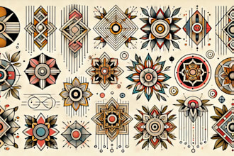 create a traditional or old school style tattoo design