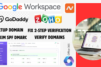 setup dkim dmarc spf to google workspace gsuite outlook gmail authenticate error