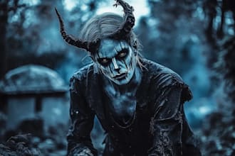 draw fantasy or horror character illustration