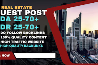 high quality real estate guest posts and SEO backlinks