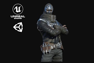 convert 2d artwork to 3d model,3d ue5 character,rig3d,unity character
