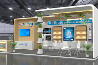 custom 3d exhibition trade booth, stall, kiosk or fair stand,virtual event lobby